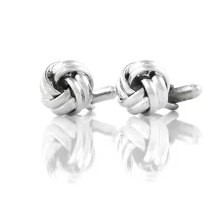 Spinki do mankietów srebrne supełki EM 81 - EM Men's Accessories - Spinki do mankietów i krawatów - miniaturka - grafika 1
