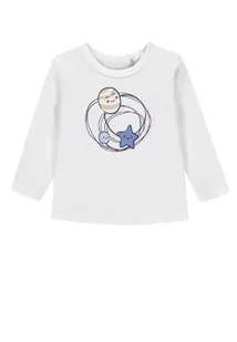 Chłopięca bluzka z długim rękawem, biały, Kanz - Bluzki damskie - miniaturka - grafika 1