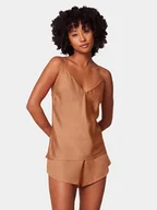 Piżamy damskie - Triumph Piżama Silky Sensuality 10218279 Brązowy Relaxed Fit - miniaturka - grafika 1
