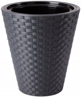 Doniczka Rattana okrągła 40 antracyt FORM-PLASTIC - Donice - miniaturka - grafika 1