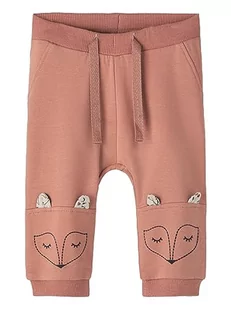 Spodnie dresowe NBFONINA BRU, Light Mahogany, 50 cm - Odzież sportowa dziecięca - miniaturka - grafika 1