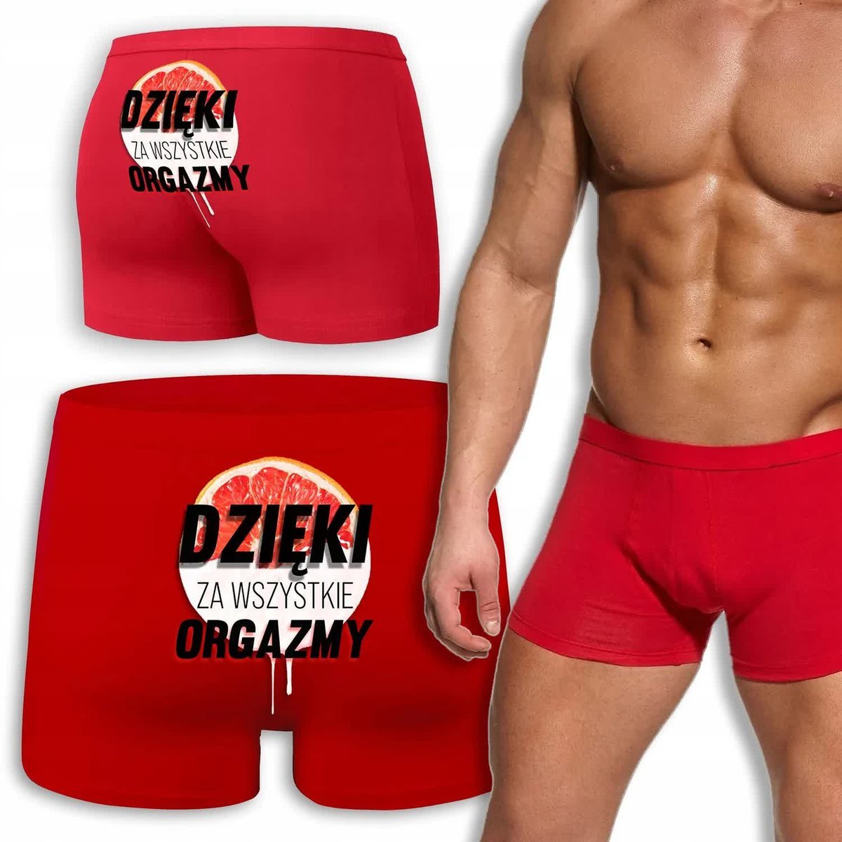 BOKSERKI MĘSKIE Na Prezent Walentynki Spicy DZIĘKI ZA WSZYSTKIE ORGAZMY XL