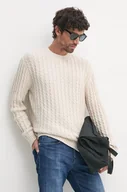 Swetry męskie - Pepe Jeans sweter bawełniany CHARLIE kolor beżowy lekki PM702453 - miniaturka - grafika 1