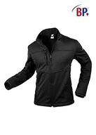 Kurtki męskie - BP 1696-571-32-L męska kurtka softshell, stójka, zamek błyskawiczny z przodu, 255,00 g/m² 100% poliester, czarna, L - miniaturka - grafika 1