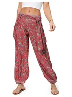 Spodnie damskie - Ipanima Bojówki w kolorze turkusowo-czerwonym - miniaturka - grafika 1