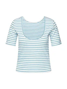 Mavi Damska koszulka w paski, niebieski biały, L - Koszulki i topy damskie - miniaturka - grafika 1