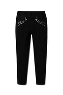 Legginsy - Desigual Dziewczęce legginsy RIN Bodystocking, czarne, 3/4 - miniaturka - grafika 1