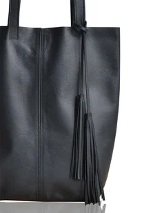 Skórzany worek z frędzlem - Torebki damskie Skórzany worek z frędzlem - Torebki damskie - miniaturka - grafika 1