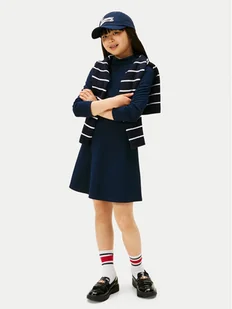 Tommy Hilfiger Sukienka codzienna Essential Skater KG0KG08790 S Granatowy Regular Fit - Sukienki i spódniczki dla dziewczynek - miniaturka - grafika 1