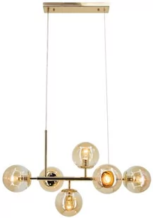 Paco lampa wisząca 6xE14 złota 3401/6 TR - Lampy sufitowe - miniaturka - grafika 1