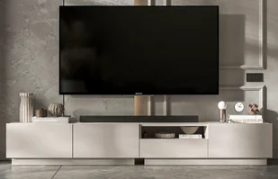 Szafka RTV Loft komoda RTV Loft stojąca / wisząca kaszmir mat szuflada 240 cm - Szafki RTV - miniaturka - grafika 1