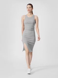 Sukienki - Spódnica ołówkowa w prążki damska - 4F - grafika 1