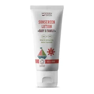 Balsamy i kremy do opalania - WOODEN SPOON Sunscreen Lotion delikatny krem z filtrem dla niemowląt i całej rodziny SPF50+ 100ml - miniaturka - grafika 1