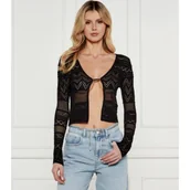 Swetry damskie - GUESS Kardigan NELLIE | Slim Fit - miniaturka - grafika 1