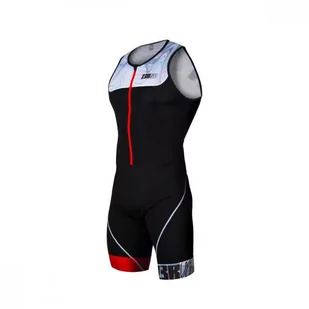 ZEROD Strój triathlonowy rozpinany z przodu START noisy glitch - Bielizna sportowa męska - miniaturka - grafika 1