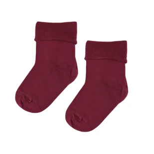 Skarpetki niemowlęce bawełna organiczna bordowe 16-18 - Moda i Uroda OUTLET - miniaturka - grafika 1