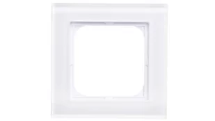 LEDart 1-krotna - Ospel SONATA R-1RG/31, białe szkło, grubość 6 mm - Klawisze i ramki - miniaturka - grafika 1