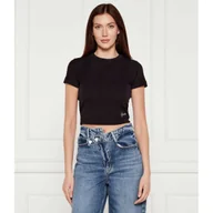 Koszulki i topy damskie - GUESS T-shirt BASIC Cropped Fit - miniaturka - grafika 1