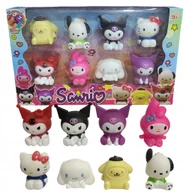 Figurki dla dzieci - Zestaw Figurek Sanrio KUROMI CINNAMOROLL HELLO KITTY MY MELODY 8szt - miniaturka - grafika 1