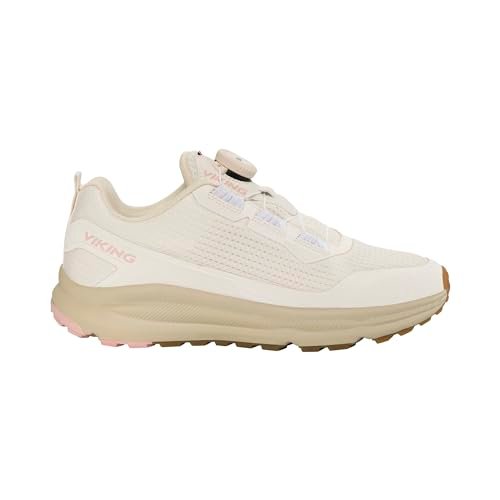 Viking Damskie buty trekkingowe Motion Low Boa W, kremowe jasnoróżowe, 38 EU, Kremowy jasnoróżowy, 6 UK