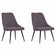 Krzesła - vidaXL Krzesła stołowe 2 szt. kolor taupe tapicerowane tkaniną 330864 - miniaturka - grafika 1