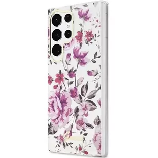 Etui Guess GUHCS23LHCFWST do Samsung Galaxy S23 Ultra S918 biały/white hardcase Flower Collection - Etui i futerały do telefonów - miniaturka - grafika 2