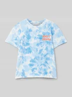 Koszulki dla chłopców - T-shirt o kroju oversized z efektem batiku - miniaturka - grafika 1