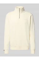Bluzy męskie - Bluza z kołnierzem zapinanym i wyhaftowanym logo - Superdry - miniaturka - grafika 1