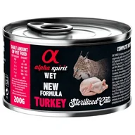 Mokra karma dla kotów - Karma dla kota ALPHA SPIRIT Sterilised Cats Turkey 200 g - miniaturka - grafika 1
