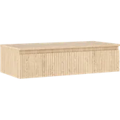 Szafki łazienkowe - Mexen Rivel szafka łazienkowa podumywalkowa 100 cm z blatem, 1 szuflada, ryflowana , dąb - 91A20-10023-1-BFC81 - miniaturka - grafika 1