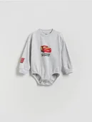 Body dla niemowląt - Reserved - Bawełniane body Auta - jasnoszary - miniaturka - grafika 1