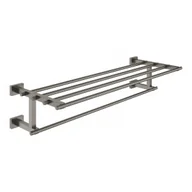 Półki łazienkowe - GROHE 40512AL1 Essentials Cube Półka z wieszakiem na ręczniki - miniaturka - grafika 1