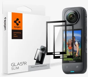Spigen Glass tR SLIM S2P, black - Insta 360 X4 - Akcesoria do kamer sportowych - miniaturka - grafika 1