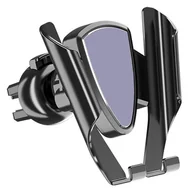 Uchwyty samochodowe do telefonów - Uchwyt samochodowy do telefonu uniwersalny grawitacyjny ciemnoszary - miniaturka - grafika 1