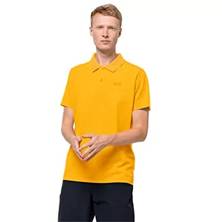 Koszulki męskie - Jack Wolfskin Męska koszulka polo Pique Polo Men (6 sztuk), Burly Yellow Xt, M - grafika 1