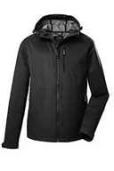 Kurtki męskie - Killtec Męska kurtka softshellowa / outdoorowa kurtka z kapturem KOS 84 MN SFTSHLL JCKT; czarna, 4XL, 39142-000 - miniaturka - grafika 1