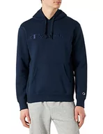 Bluzy męskie - Champion Męska bluza z kapturem Rochester 1919 Logo Fleece, granatowa (Eco-Future), S, granatowy (Eco-future), S - miniaturka - grafika 1