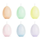 Dekoracje i nakrycia stołu na imprezę - Świeczki Wielkanocne Jajeczka 6szt. (7 Cm) - miniaturka - grafika 1