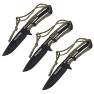 Noże - Nóż rzutka Cold Steel z paracordem 420SS - 3 szt. - miniaturka - grafika 1