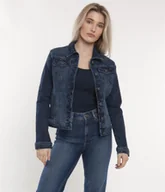 Kurtki damskie - Jeansowa kurtka damska AYAKA 3300 DARK WASH-S - miniaturka - grafika 1