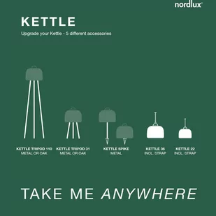 Nordlux Lampa stojąca LED Kettle trójnóg drewno klosz 36cm - Lampy ogrodowe - miniaturka - grafika 3