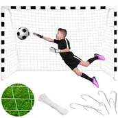 Piłka nożna - Duża bramka piłkarska metalowa treningowa do piłki nożnej 300 × 200 × 90 cm - miniaturka - grafika 1