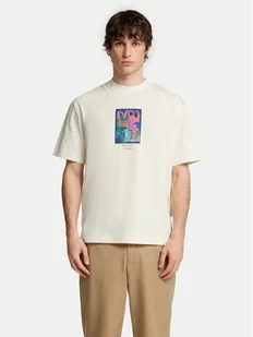 Selected Homme T-Shirt Will 16097225 Écru Relaxed Fit - Koszulki męskie - miniaturka - grafika 1