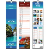 Kalendarze - Kalendarz 2026 paskowy 13 planszowy Woda - kalendarz - miniaturka - grafika 1