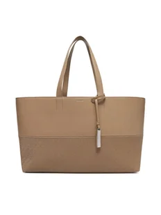 Calvin Klein Torebka Ck Mixmedia Shopper_Mono K60K613166 Beżowy - Torebki damskie - miniaturka - grafika 1