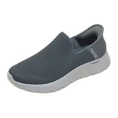 Kapcie damskie - Skechers Kapcie męskie 216491 DKGY 216491 ciemnoszary materiał tekstylny, rozmiar 42 EU, Ciemnoszary materiał, 47.5 EU - miniaturka - grafika 1