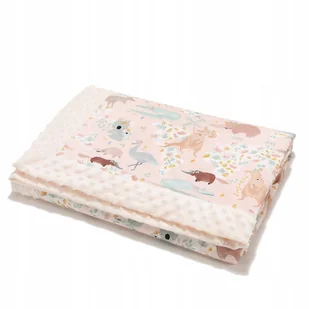 La Millou Lekki Koc Minky - XL - Dundee & Friends Pink - Ecru - Koce i narzuty dla dzieci - miniaturka - grafika 1
