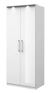 Szafa Optima 18 2D 90X217 Biały Połysk - Inne meble do salonu - miniaturka - grafika 1