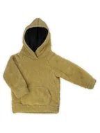 Bluzy dla chłopców - Chłopięca bluza dresowa z milutkiego materiału beżowa Nicol,r.92 - miniaturka - grafika 1