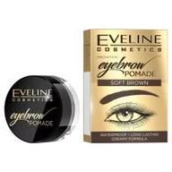 Pomada do brwi - Eveline Eyebrow Pomade pomada do brwi wodoodporna Soft Brown - miniaturka - grafika 1